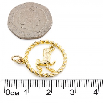 9ct gold Libra Pendant